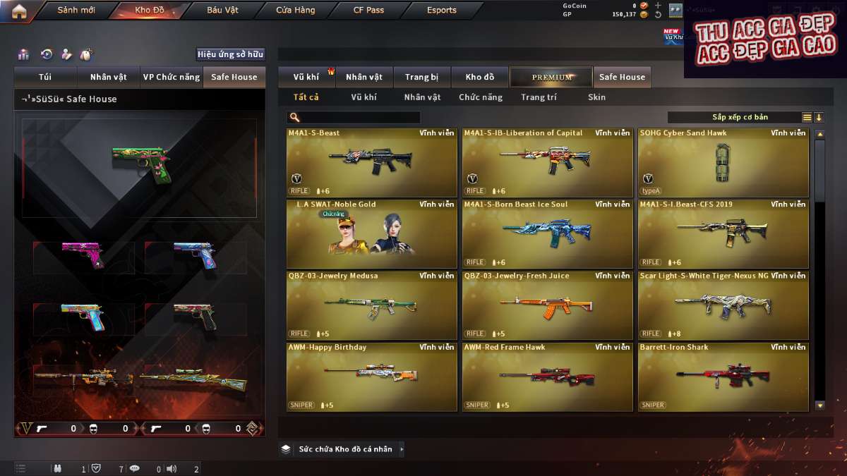 shop acc cf uy tin gia re